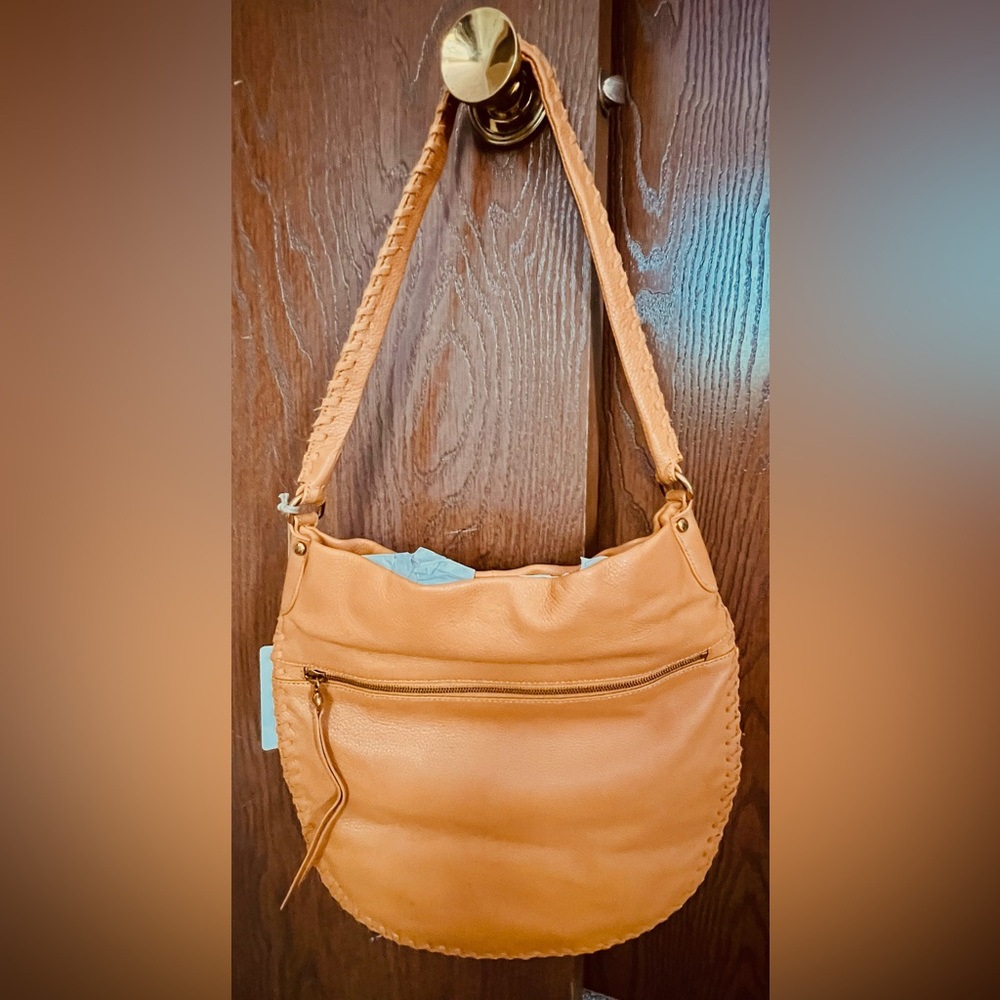 HOBO Tan Leather Shoulder Bag
